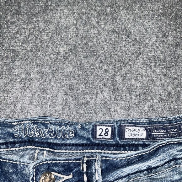 Miss Me Jeans Womens Size 28 Blue Cropped JP55014CR - Picture 2 of 10